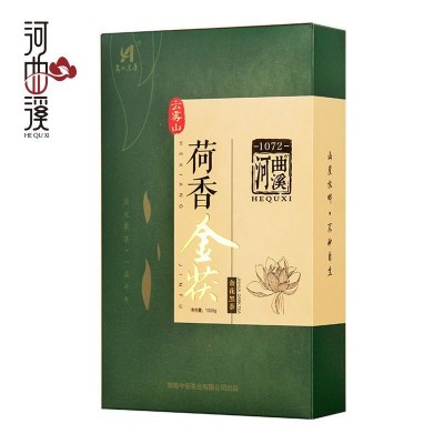 黑茶湖南安化 茶叶特产荷香金茯1kg金花茯砖茶安化黑茶 厂家直批