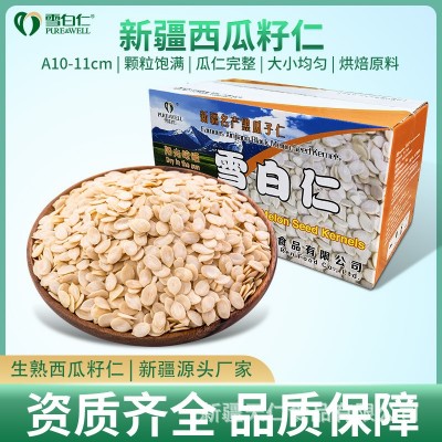 雪白仁生西瓜子仁10-11mm 月饼馅料烘焙原料大颗30斤整箱子批发 30斤起批