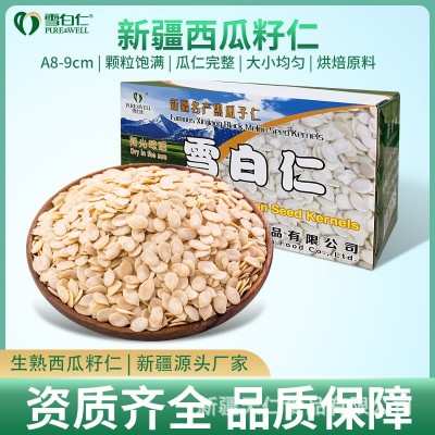 雪白仁生西瓜子仁30斤装 8-9mm新疆原味瓜子烘焙糕点月饼原料批发 30斤起批