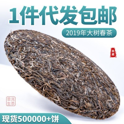 现货普洱茶5000万片茶叶批发云南七子饼小户赛普洱生茶饼定制代发2饼起售