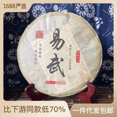 云南普洱生茶饼批发易武古树头春生茶357g七子饼生普洱茶现货批发两件起售