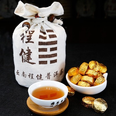 厂家批发云南新普号糯米香普洱熟茶 迷你小沱茶散装500g 普洱茶2包