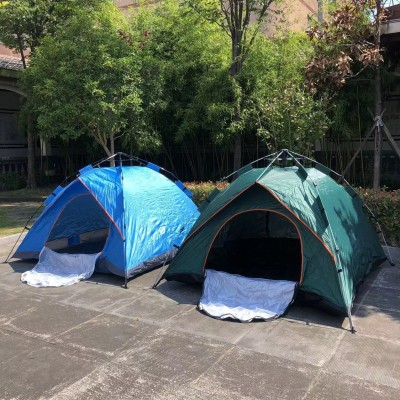 速开帐篷户外3-4人露营野餐双层加厚免搭建便携折叠防晒防雨装备1顶