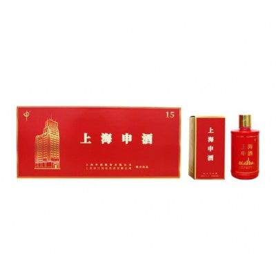 申酒酱香型白酒上海申酒52度No.15粮食陈年酒100ml*5礼盒装500ml