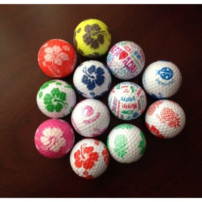 生产厂家供应 双层高尔夫空白彩色练习球 golf balls 库存  5件