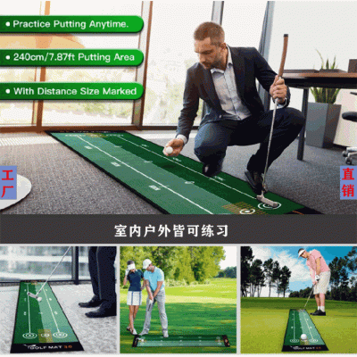 亚马逊热销高尔夫练习毯高尔夫推杆训练球垫golf果岭练习用品  1个